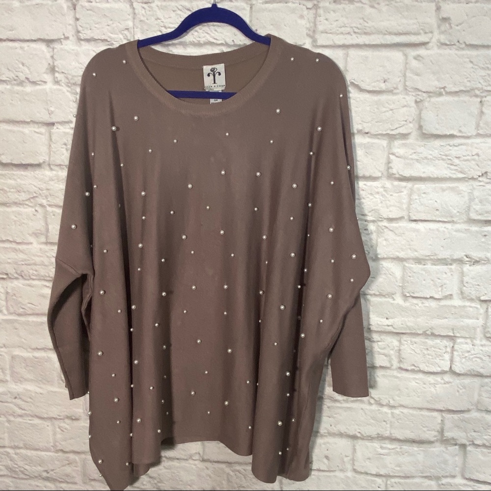 NWT| Rain & Rose Pearl Sweater